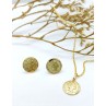 Pendientes Moneda Elizabeth II Oro 18kt