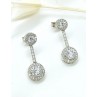 Pendientes Novia Circonitas Oro blanco 18kt