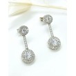 Pendientes Novia Circonitas Oro blanco 18kt