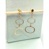 Pendientes Largos Arandelas Oro Amarillo de 18kt