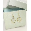 Pendientes Hippie de Oro Bicolor 18kt