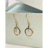 Pendientes Largos Bicolor Oro 18kt