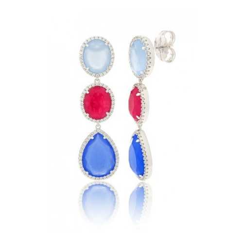 PENDIENTES "COCKTAIL AZUL FRESA"