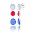 PENDIENTES "COCKTAIL AZUL y FRESA"