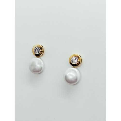 Pendientes Perla oro 18kt