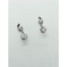 Pendientes Novia Cristal Oro Blanco 18kt