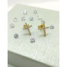 Pendientes Cruz Circonitas Oro 18kt