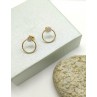 Pendientes Pavé Círculo Oro 18kt