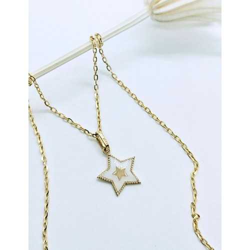 Colgante Estrella Oro 18kt y Esmalte