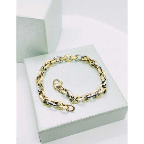 PULSERA ESTILO ORO BICOLOR 18K