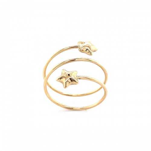 Anillo Espiral Estrellas Oro 18kt