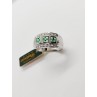 Anillo Oro Blanco de Esmeraldas y Diamantes