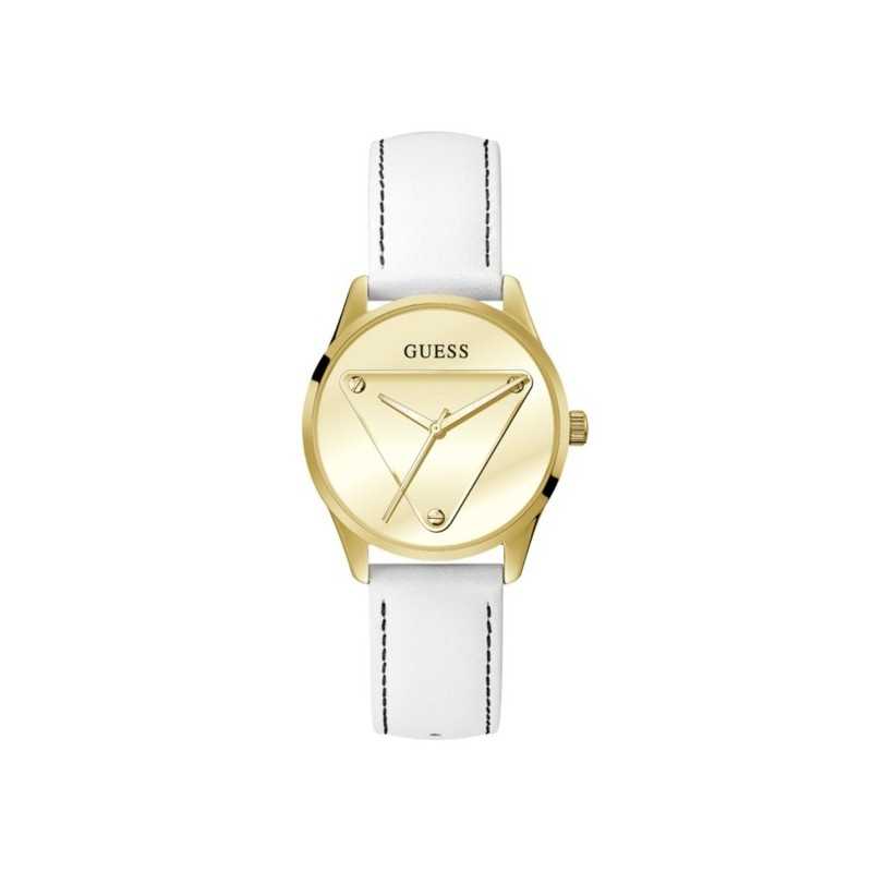 GUESS EMBLEM CORREA BLANCA WATCHES LADIES