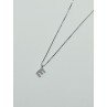 Gargantilla Inicial oro blanco con diamantes 18ktes