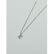 Gargantilla Inicial oro blanco con diamantes 18ktes