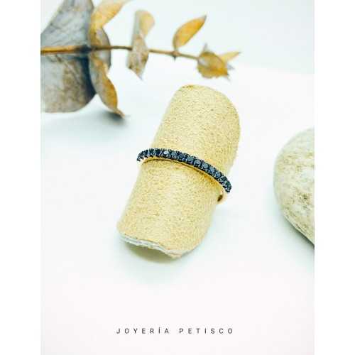 Anillo de Oro Rosa de 18kt y Diamantes Black