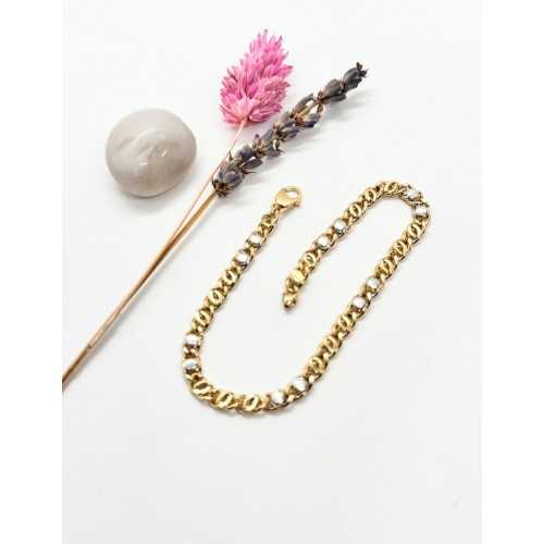 PULSERA BICOLOR ORO 18KT