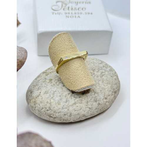 ANILLO TABLA DIAMANTE ORO 18KT