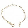 PULSERA RECIÉN NIÑA ORO 18 KTES.  PERLAS NATURALES