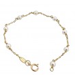 PULSERA RECIÉN NIÑA ORO 18 KTES.  PERLAS NATURALES