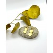 Pendientes Largos Discos Oro Amarillo de 18kt