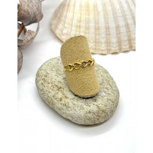ANILLO "CORAZONES" ORO 18KT