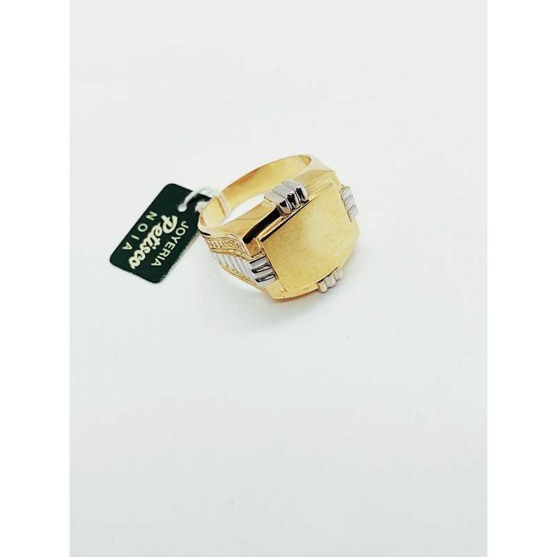 Sello oro bicolor de 18kt