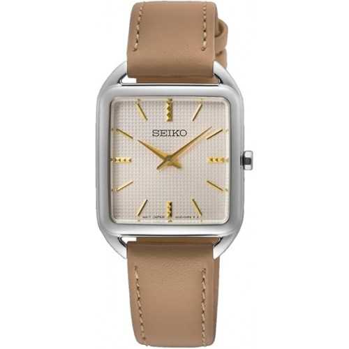 SEIKO LADIES CUARZO CAJA RECTANGULAR BEIGE