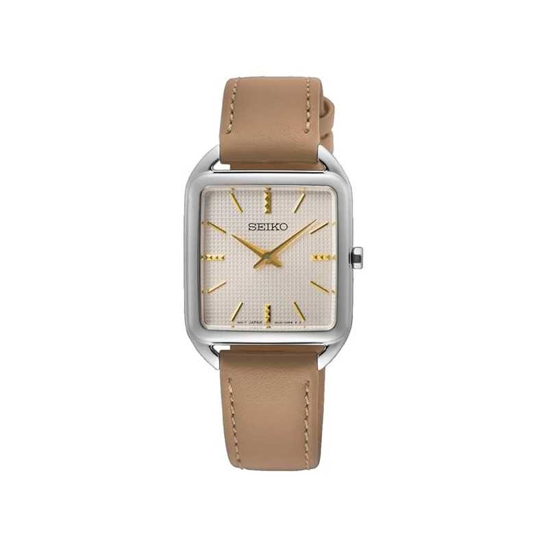SEIKO LADIES CUARZO CAJA RECTANGULAR BEIGE