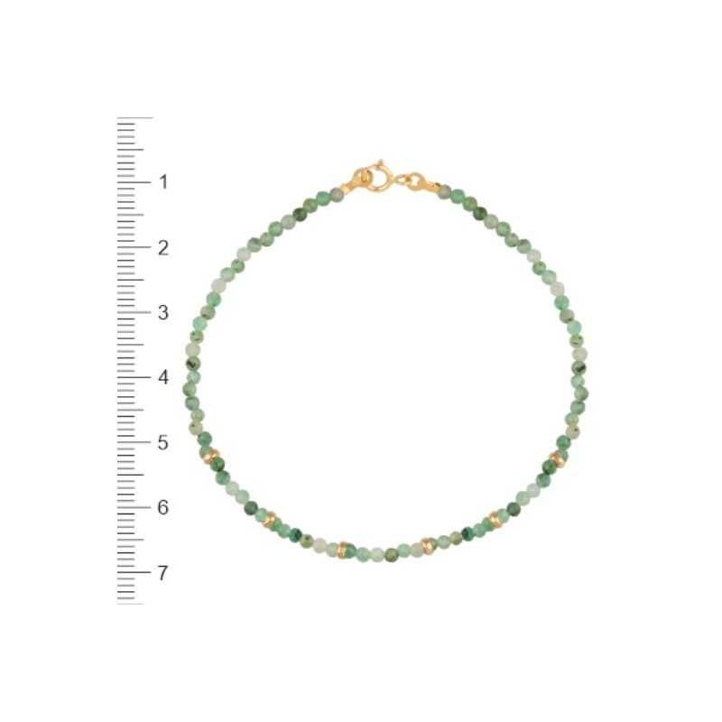 PULSERA DE ESMERALDAS Y DONUTS ORO AMARILLO DE 18KT