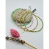 PULSERA DE ESMERALDAS Y DONUTS ORO AMARILLO DE 18KT