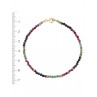 PULSERA DE ESMERALDAS , RUBÍES Y ZAFIROS FACETADOS CON DONUTS ORO AMARILLO DE 18KT