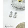 PENDIENTES NOVIA ORO BLANCO 18KT Y CIRCONITAS