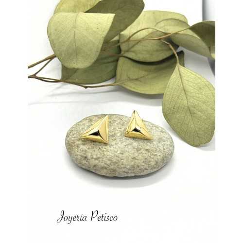 PENDIENTES TRIÁNGULO ORO AMARILLO 18KT