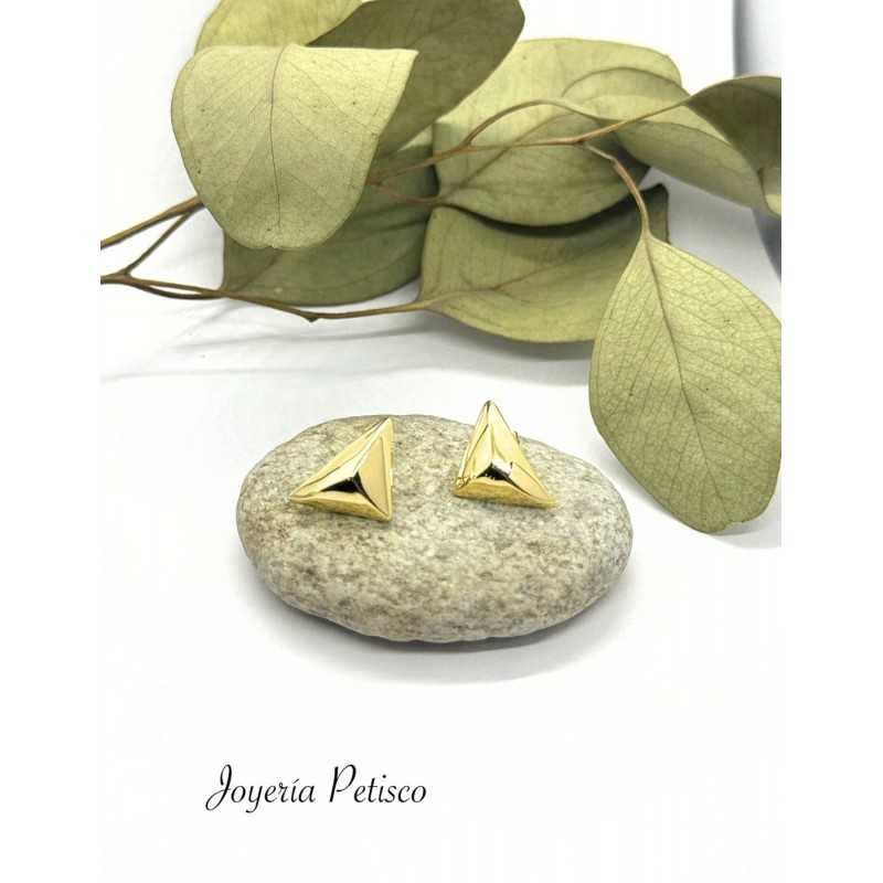 PENDIENTES TRIÁNGULO ORO AMARILLO 18KT
