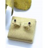 PENDIENTES ZAFIROS Y DIAMANTES ORO 18KT