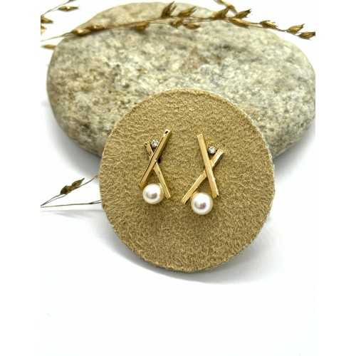 PENDIENTES  AXIS ORO AMARILLO 18KT