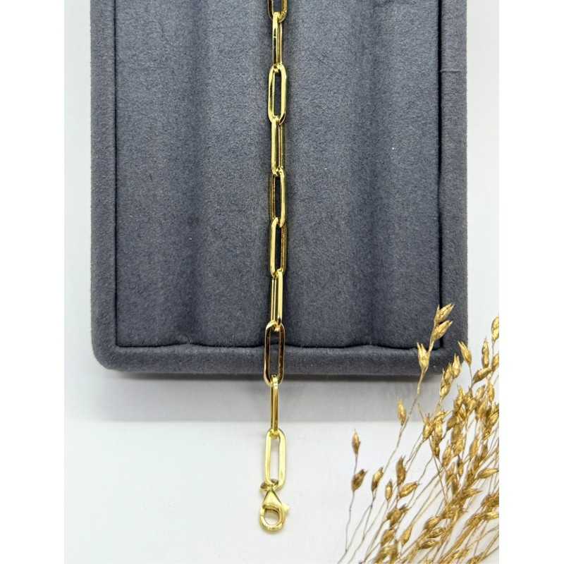 PULSERA CADENA DE ESLABONES ORO AMAR.18K