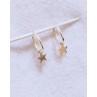 Pendientes Aro y Estrella Oro 18ktes