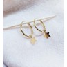 Pendientes Aro y Estrella Oro 18ktes