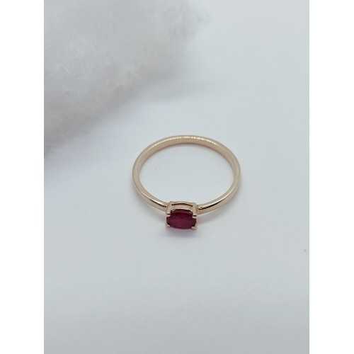 Anillo Rubí Oro 18kt