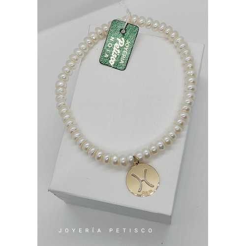 Pulsera perlas Piscis Oro 18kt