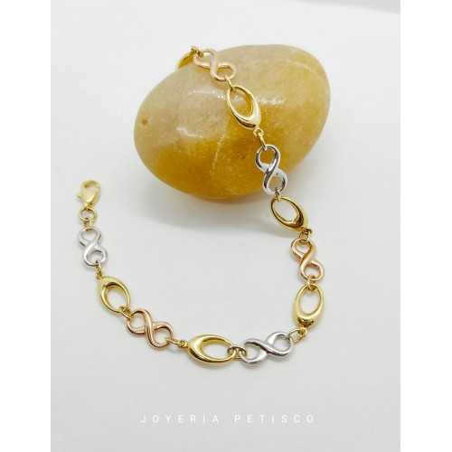 PULSERA INFINITOS  ORO18K