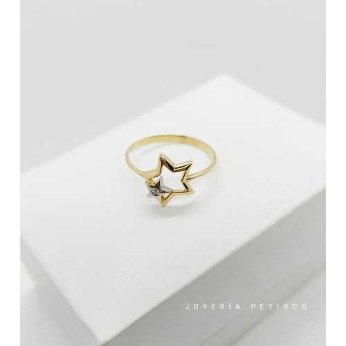 Anillo Estrellas Oro 18 ktes