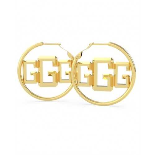 GUESS JEWELLERY  HOOPS 3G LOGO YG