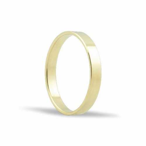 Alianza de Oro plana 18KT 3mm
