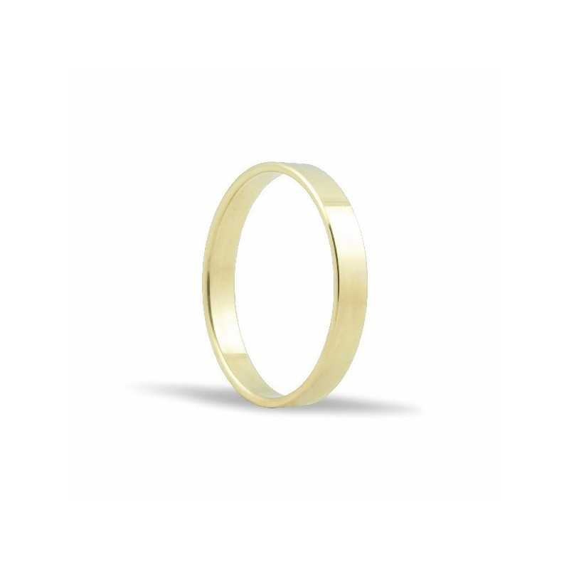 ALIANZA ORO PLANA 18K 3mm