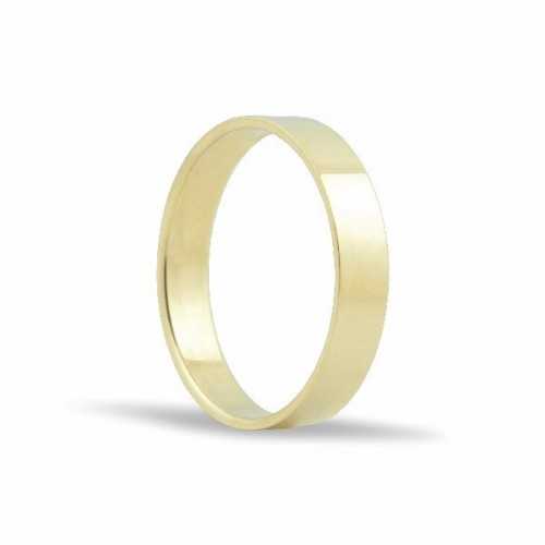Alianza de Oro plana 18KT 4mm