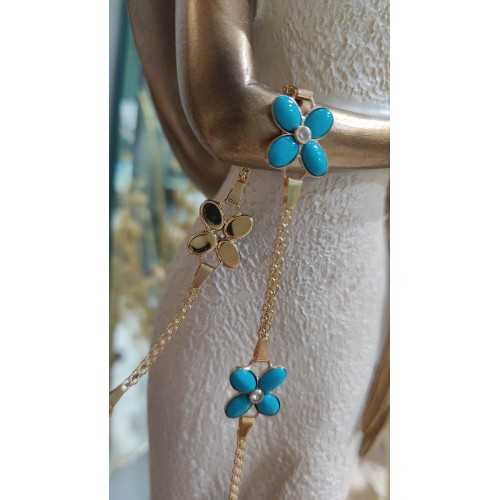 Pulsera Turquesa Oro 18ktes