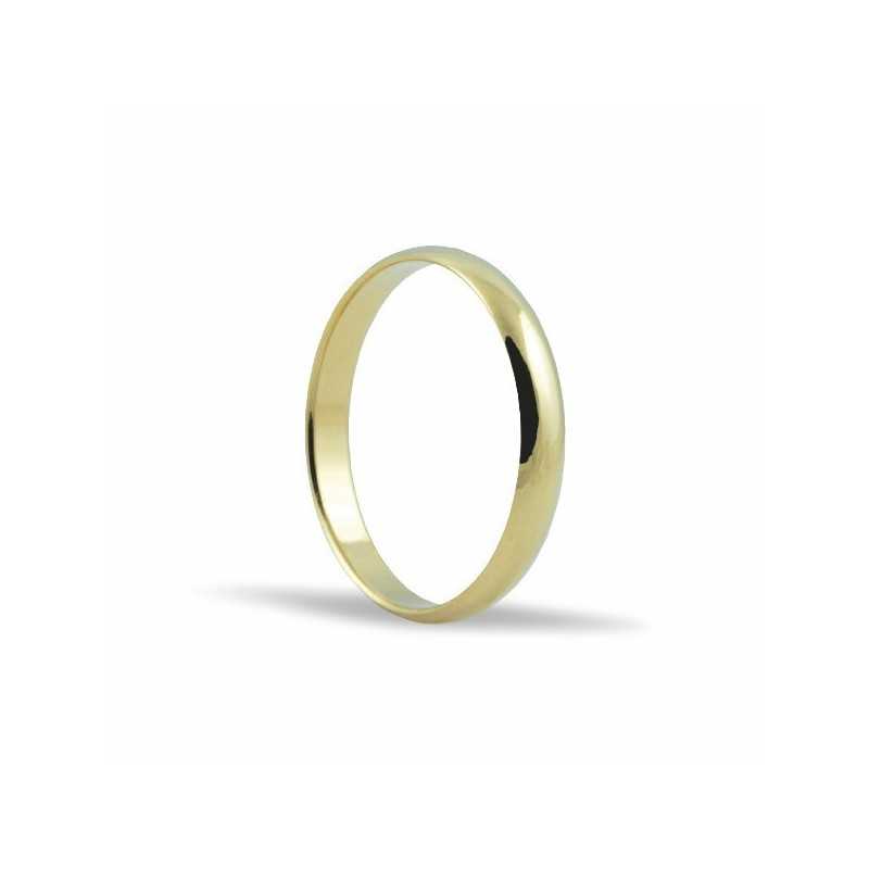 Alianza de oro 18K de 3mm. Disponibles desde las talla 7 a la talla 37.